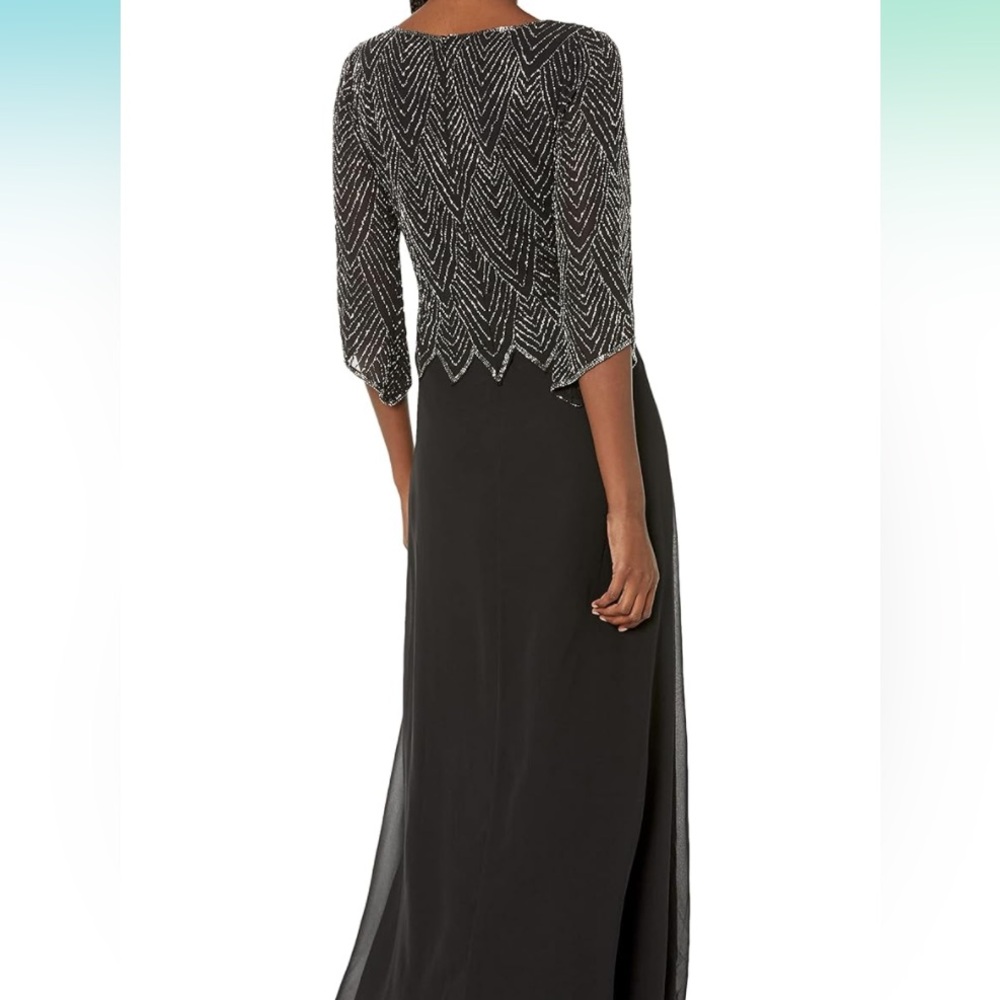 J Kara Women’s Beaded Gown- Black, size 8. NWT